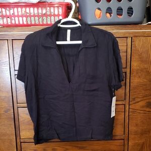 RVCA Black Short Sleeve Women's Top